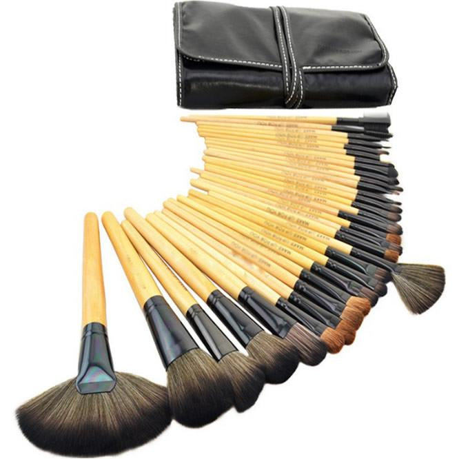 32-Piece Sculptor High Quality Wooden Makeup Brush Set