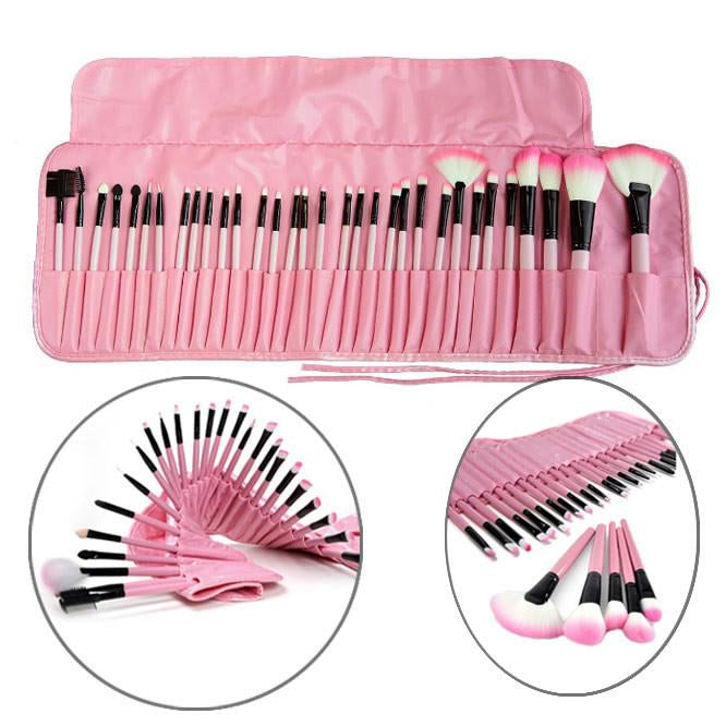 32-Piece Sculptor High Quality Wooden Makeup Brush Set