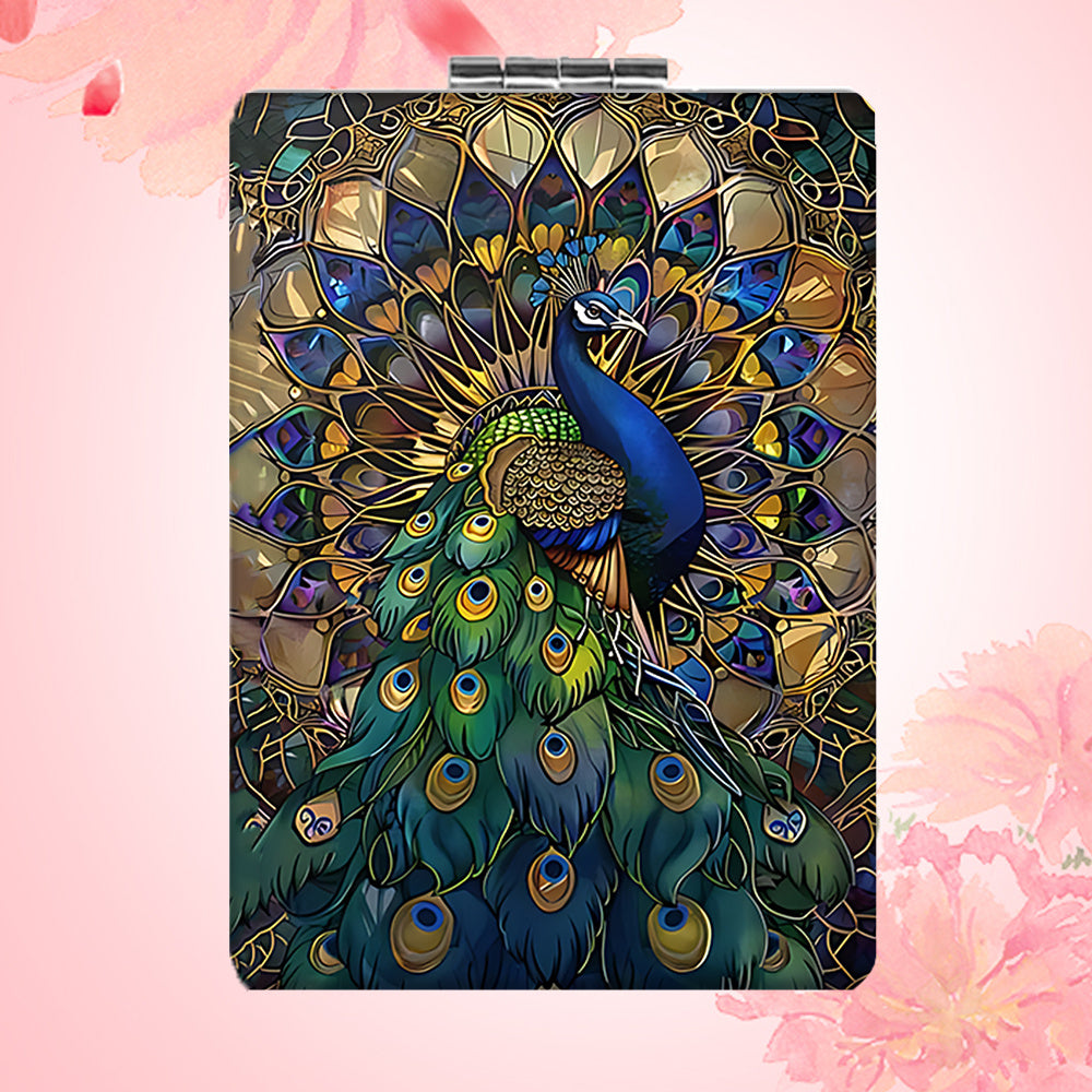 Folding Peacock Mirror