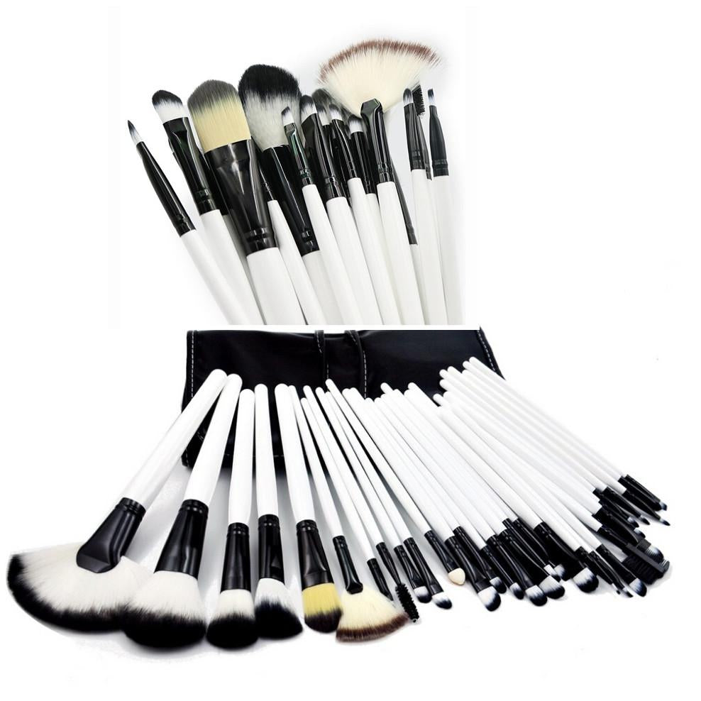32-Piece Sculptor High Quality Wooden Makeup Brush Set