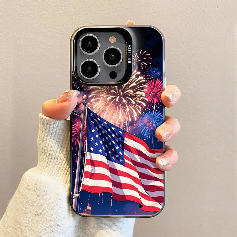 American Flag Fireworks iPhone Case 6