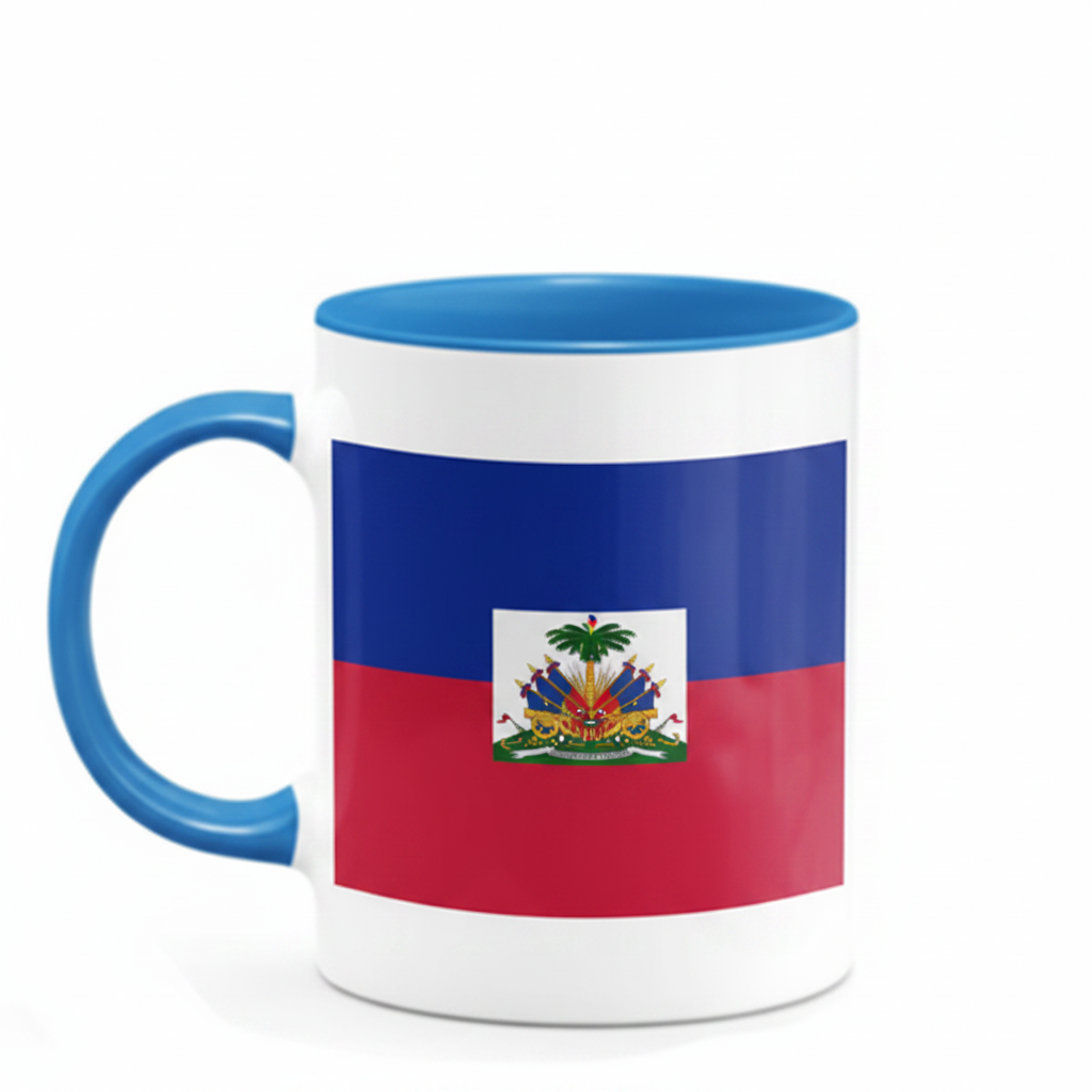 Haitian Flag Light Blue Coffee Mug
