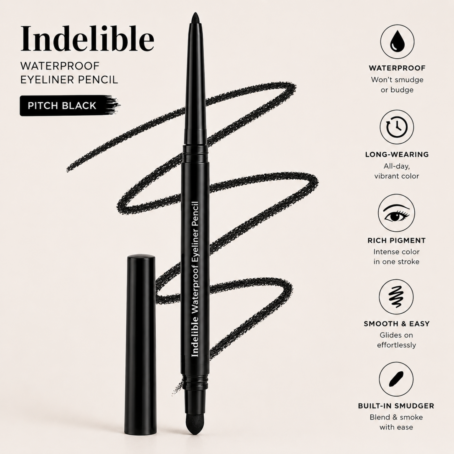 INDELIBLE WATERPROOF RETRACTABLE EYELINER