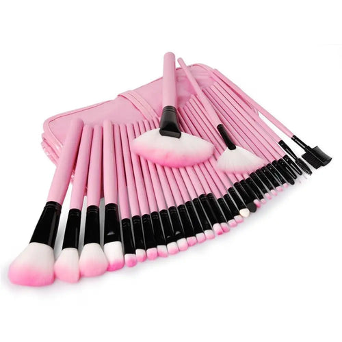 32-Piece Sculptor High Quality Wooden Makeup Brush Set