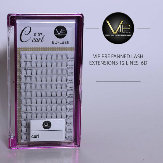 VIP Eyelashes Pre-Fanned Lash Extensions 12 Lines 6D Curl